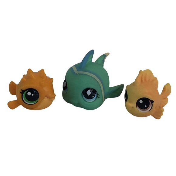 Littlest Pet Shop LPS Fish 608 Fanciest Mint 678 Duffery Puffster N54 Baby - Picture 1 of 11